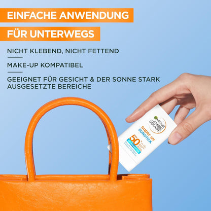 Garnier Ambre Solaire Sensitive Expert + Hydrating UV Water Sonnenschutzspray LSF 50 – Sonnen-Spray für Körper, Gesicht, Kopfhaut & Haare – Wasserfest, sandresistent & nicht fettend – 150ml