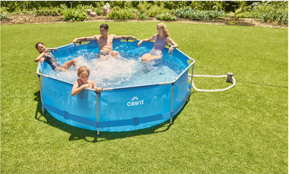 CRIVIT® Metal-Frame-Pool, Ø 300 x H 76 cm, inkl. Filterpumpe