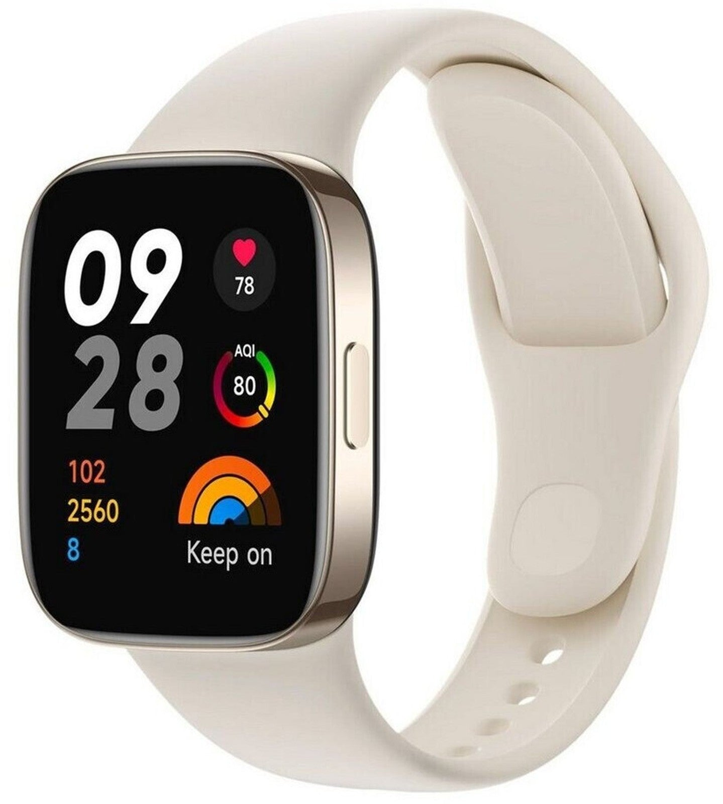 Xiaomi Redmi Watch 3 Bluetooth GPS 42mm AMOLED Beige 5ATM SpO2 Herzfrequenz