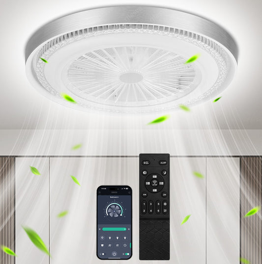 LED Deckenventilator mit Beleuchtung+Fernbedienung LED Deckenlampe Schlafzimmer