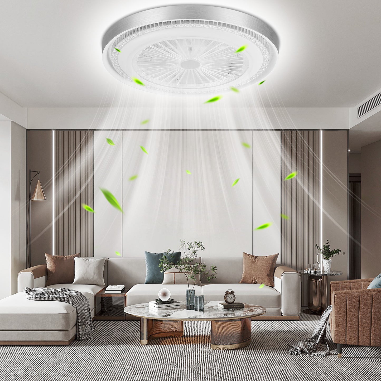 LED Deckenventilator mit Beleuchtung+Fernbedienung LED Deckenlampe Schlafzimmer