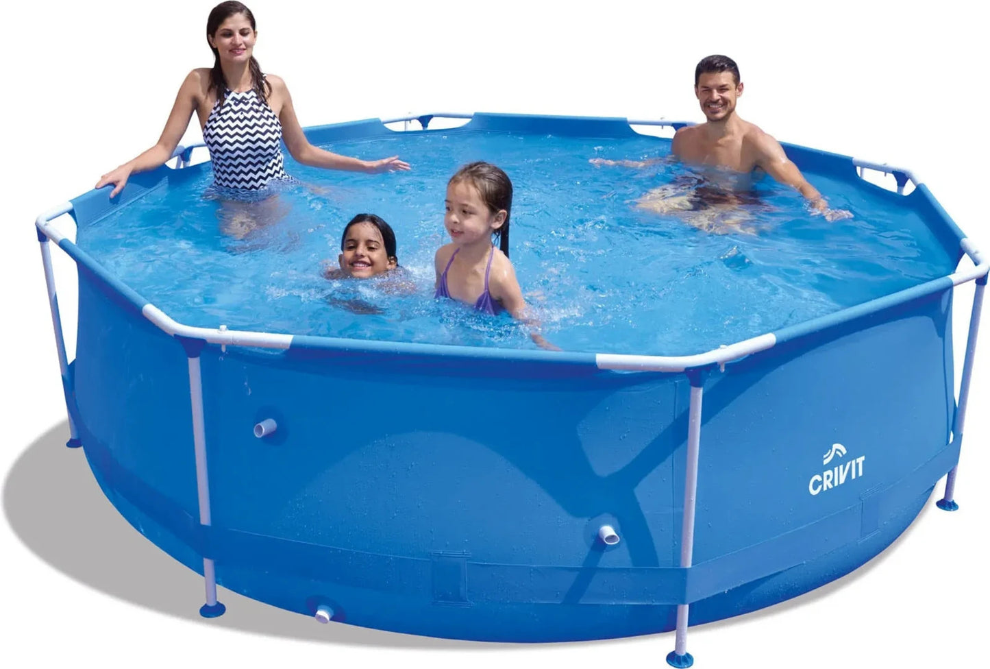 CRIVIT® Metal-Frame-Pool, Ø 300 x H 76 cm, inkl. Filterpumpe