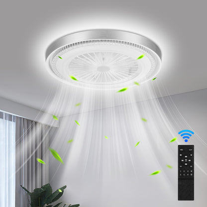 LED Deckenventilator mit Beleuchtung+Fernbedienung LED Deckenlampe Schlafzimmer